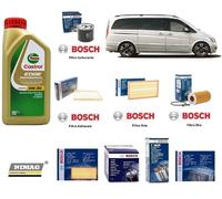 Kit Tagliando per Mercedes Vito W639 CDi 111 Kw 85 Kw + 9 Litri Olio Castrol