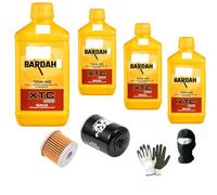 KIT TAGLIANDO PER MOTO CON 4 LITRI DI OLIO+1 FILTRO OLIO COMPATIBILE CON HONDA CROSSTOURER 1237 DCT ABS L.E. MANUTENZIONE CAMBIO OLIO BARDAH L XTC C60 10W-40 POLAR PLUS FULLERENE SYNTH SPECIAL