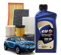 Kit tagliando per Nissan Juke F.15 1.5 dCi + olio ELF5W30