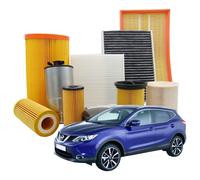 Kit Tagliando per Nissan Qashqai II Filtro Aria Olio Carburante e Abitacolo
