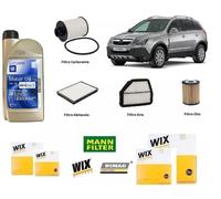 Kit Tagliando per Opel Antara 2.0 CDTi 150 Hp + 7 Litri Olio Originale Opel 5W30