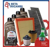 Kit Tagliando Per Peugeot 5008 II 1.6 BlueHdi 120 CV 88KW Filtri Olio 5W30 Total
