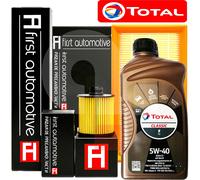 Kit Tagliando Per Renault Clio IV 1.2 Tce 120 3 Filtri + 5LT Olio Total 5W40