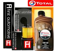 Kit Tagliando Per Renault Koleos 2.0 DCI Dal 2008 3 Filtri + 7LT Olio Total 5W40