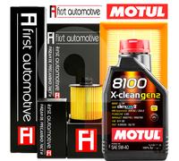 Kit Tagliando Per Renault Megane III 1.9 DCI 4 Filtri + 5LT Olio Motul 5W40