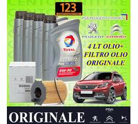 KIT TAGLIANDO PEUGEOT 2008 I 1.4 HDI 70 CV - 4 LT OLIO + FILTRO OLIO ORIGINALE