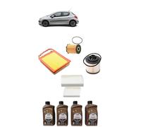 KIT TAGLIANDO PEUGEOT 208 1.4 HDI 68CV 50KW DAL 03/2012 + OLIO TOTAL INEO 5W30