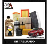 Kit tagliando Peugeot 207 1.4 hdi 68CV 50KW olio Total Quartz 9000 5w40 4 litri