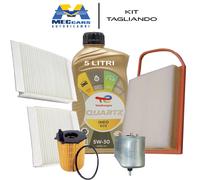 KIT TAGLIANDO PEUGEOT 208 1.4 HDI 68CV 50KW DAL 03/12 + OLIO TOTAL INEO ECS 5W30