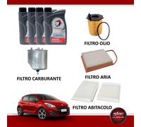 KIT TAGLIANDO PEUGEOT 208 1.4 HDI 68CV 50KW DAL 03/2012 + OLIO TOTAL INEO 5W30