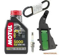 KIT TAGLIANDO PIAGGIO LIBERTY 50 iGET + FILTRO CANDELA E CINGHIA ORIGINALE