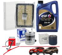 KIT TAGLIANDO RENAULT KADJAR 1.5 DCI 110CV FILTRI ORIGINALI + 5LT ELF 5W30