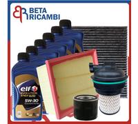 Kit Tagliando Renault Megane IV 1.5 dCi 90/110 CV 4 Filtri 6 Olio 5W30 ELF R17