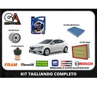KIT TAGLIANDO RENAULT MEGANE IV 1.5DCI 4 filtri 5 litri olio Elf 5W30
