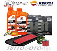 KIT TAGLIANDO REPSOL FILTRI CANDELA PASTIGLIE KYMCO DOWNTOWN 300 i ABS 2012 2013