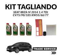 Kit Tagliando SEAT IBIZA IV 2014 1.4 TDI + 4LT CASTROL III 5W30