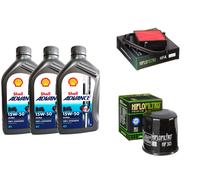 KIT TAGLIANDO SHELL ULTRA ADVANCE 15W50 FILTRO OLIO ARIA HONDA VT C SHADOW 600