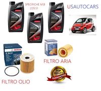 KIT TAGLIANDO SMART 450 (600cc -700) BENZINA 2 FILTRI BOSCH +L. 3 CHAMPION 10W40