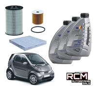 Kit Tagliando Smart 450 600cc 700cc 3 Filtri e 3 Litri Q8 10W40