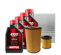 Kit Tagliando Smart 450 ForTwo 600 700 cc 1998-2004 + 4L Olio Motul 10W40 4100