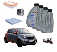 Kit Tagliando Smart 453 dal 2014 898cc 999cc 3 Filtri e 4 Litri Q8 5w30