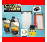 KIT TAGLIANDO SMART COUPE/ CABRIO 453 (14>) 1.0 BENZINA 3L OLIO 5W30 + 3 FILTRI