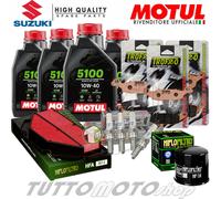 KIT TAGLIANDO SUZUKI GSR 750 2015 OLIO FILTRI CANDELE PASTIGLIE SINTERIZZATE