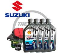 Kit/tagliando Suzuki GSX/R 1000 2005/2008 Shell Ultra 10W40 filtro olio aria