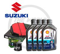 KIT/TAGLIANDO Suzuki GSX R 1000 2005/2008 Shell Ultra 15W50 filtro olio aria