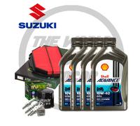 KIT/Tagliando Suzuki GSX/R 1000 2007 2008 Shell 10W40 filtro olio aria candele