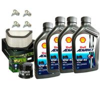 KIT/TAGLIANDO SUZUKI GSX-R-HAYABUSSA 1300 SHELL 10W40 FILTRO OLIO ARIA CANDELE