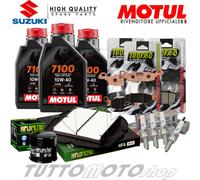 KIT TAGLIANDO SUZUKI SFV GLADIUS 650 2010 OLIO MOTUL FILTRI CANDELE PASTIGLIE
