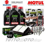 KIT TAGLIANDO SUZUKI SFV GLADIUS 650 2014 OLIO MOTUL FILTRI CANDELE PASTIGLIE
