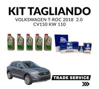 Kit Tagliando T ROC 2.0 2018 CV150 KW 110 +4FILTRI UFI+ 5LT CASTROL 5W30