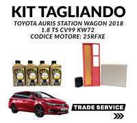 Kit Tagliando TOYOTA AURIS 1.8 CV99 KW72 + 4LT TOTAL 9000 GF5 0W20