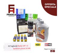 Kit Tagliando Tre Filtri + 4 Candele Olio Repsol Lancia Ypsilon 1.2 51 KW 69 CV