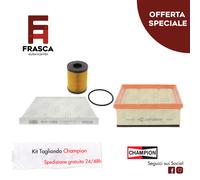 Kit Tagliando Tre Filtri Fiat Grande Punto 1.9 Multijet 130 CV 1.4 TJet 120 CV