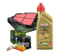 KIT/TAGLIANDO TRIUMPH 675 DAYTONA 2006/2010 CASTROL 10W40 F. OLIO ARIA CANDELE