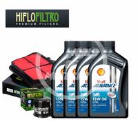 Kit/tagliando Triumph 800 Tiger 2011/2016 XC XR XRT Shell 15W50 filtro olio aria