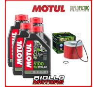 KIT TAGLIANDO TRIUMPH 900 Tiger 1995 FILTRO OLIO MOTUL 5100 10W40 4x104066+HF192