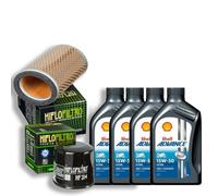 KIT/TAGLIANDO TRIUMPH SCRAMBLER/865 2007 AL 2016 SHELL 15W50 FILTRO OLIO ARIA