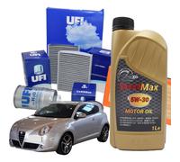 Kit Tagliando Ufi 5 litri Olio Motore Speed Max 5w30 per Alfa Romeo Mito