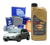 Kit Tagliando Ufi 5 Litri Olio Motore Speed Max 5w40 per Alfa Romeo 147