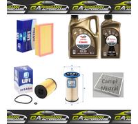 KIT TAGLIANDO UFI GOLF 7 VII 1.6 2.0 TDI E GTD 4 FILTRI + 5 LITRI TOTAL 5W30 C3