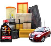 Kit tagliando UFI Lancia Ypsilon 1.3 Multijet JTD 4 litri Olio Motul 5W30
