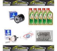 KIT TAGLIANDO UFI RENAULT CAPTUR CLIO IV 1.5 DCI 4 FILTRI + CASTROL 5 L. 5W30