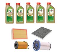 Kit Tagliando Volkswagen T-Roc Golf 7 1.6 2.0 TDi Audi Q3 Seat Leon Olio Castrol