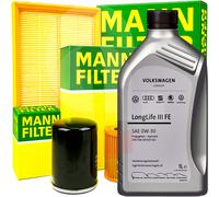 Kit Tagliando VW Golf 7 1.6 2.0 TDI 4 Filtri MANN + 5 LT Olio VW 504 507 0w30