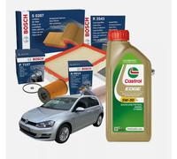 KIT TAGLIANDO VW GOLF VII 7 1.6 TDI Bosch + 5l olio CASTROL 5W30 LL Professional