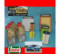 KIT TAGLIANDO VW VOLKSWAGEN TIGUAN T-ROC GOLF 7 VII 1.6 2.0 TDI GTD CASTROL 5W30